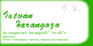 istvan harangozo business card